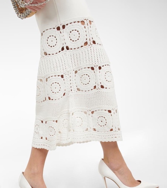 Romina crochet-trimmed midi dress