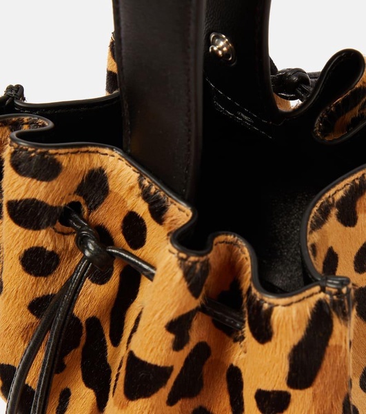 Rose Marie Mini leopard-print calf hair clutch