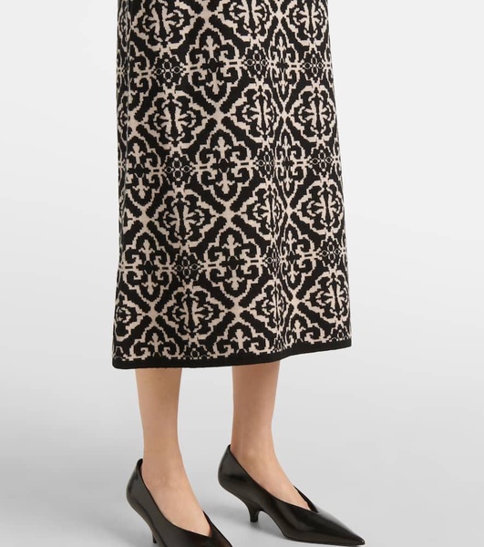 Babele wool and cashmere midi skirt