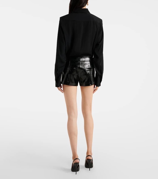 Kate faux leather shorts