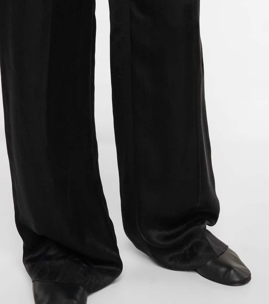 Bany low-rise straight satin pants