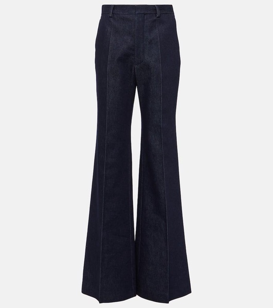 José cotton and silk wide-leg pants