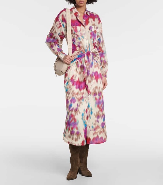 Nesly printed cotton shirt dress