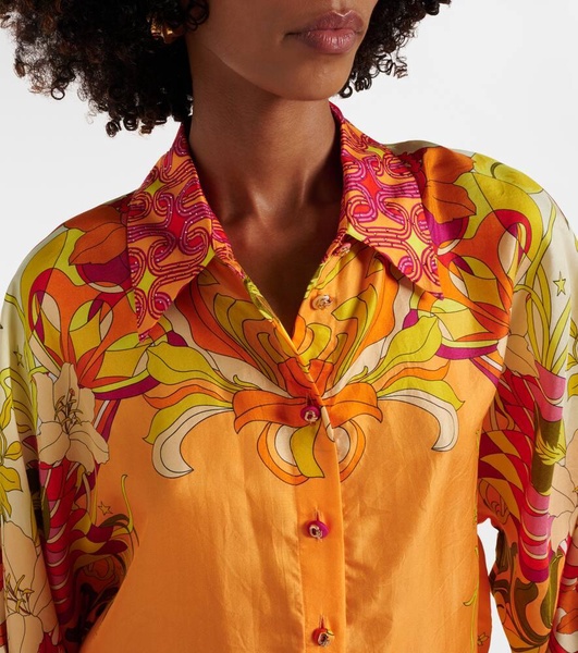 Floral silk shirt