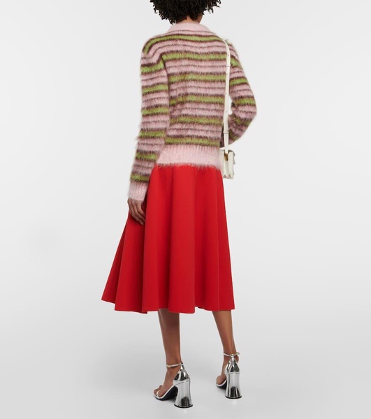 Striped mohair-blend sweater