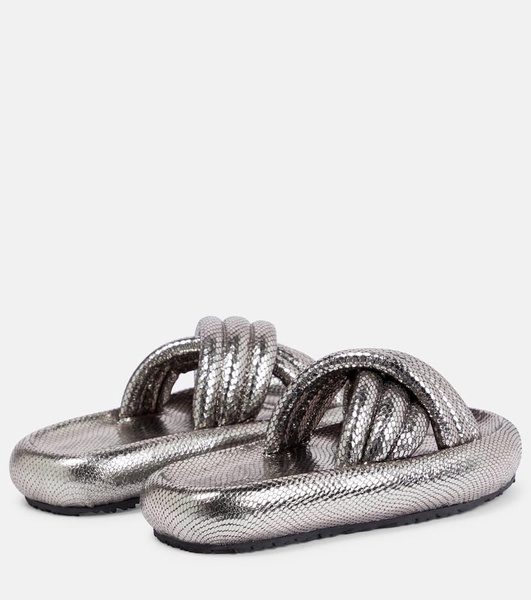 Niloo snake-effect leather sandals