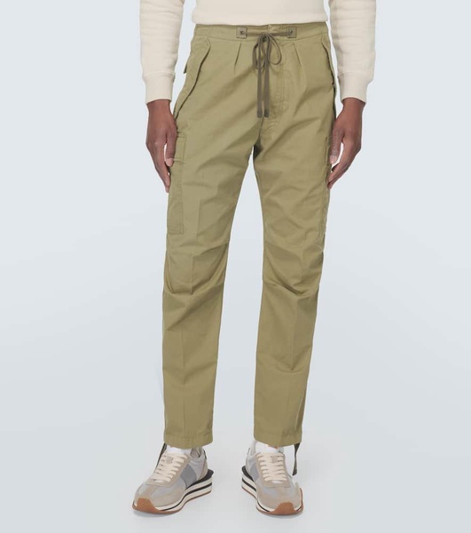 Enzyme cotton twill cargo pants