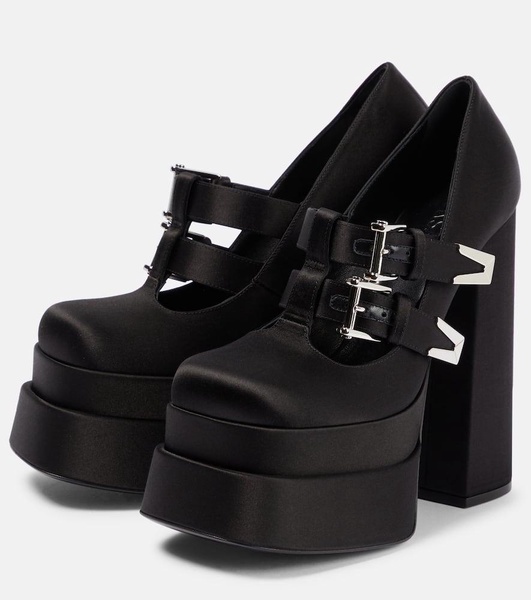 Medusa Aevitas satin platform pumps