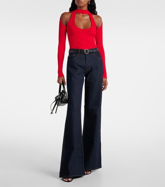 High-rise wide-leg jeans