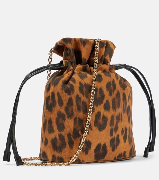 Christy Mini leopard-print suede pouch