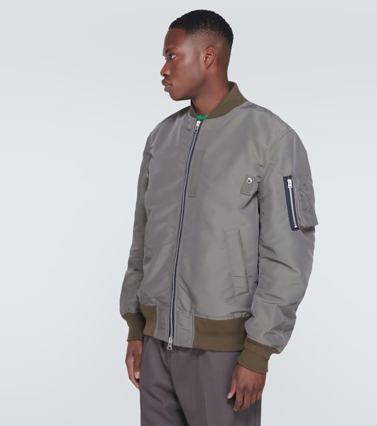 Technical twill bomber jacket 