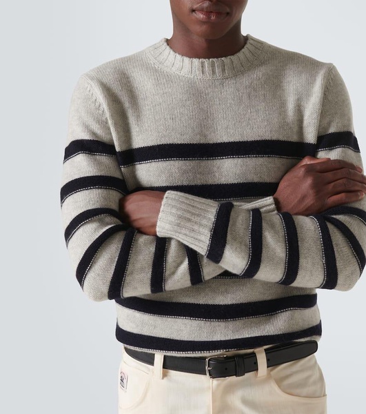 Striped wool and cashmere sweater