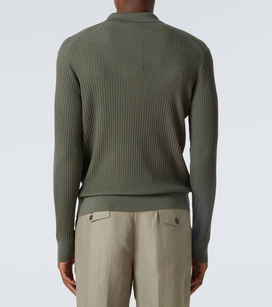 Wool polo sweater