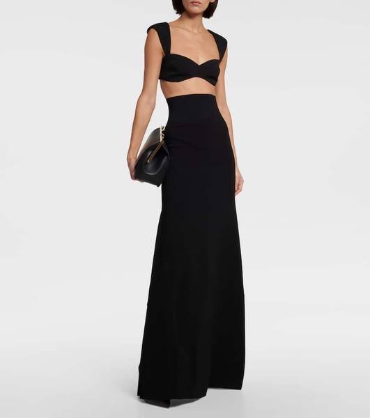 High-waisted maxi skirt