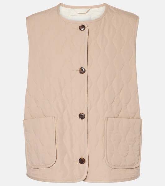 Karla quilted twill vest