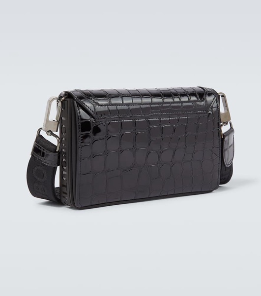 Explorafunk croc-effect patent leather shoulder bag