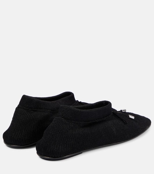 Black 'The Knitted' Ballerina Flats