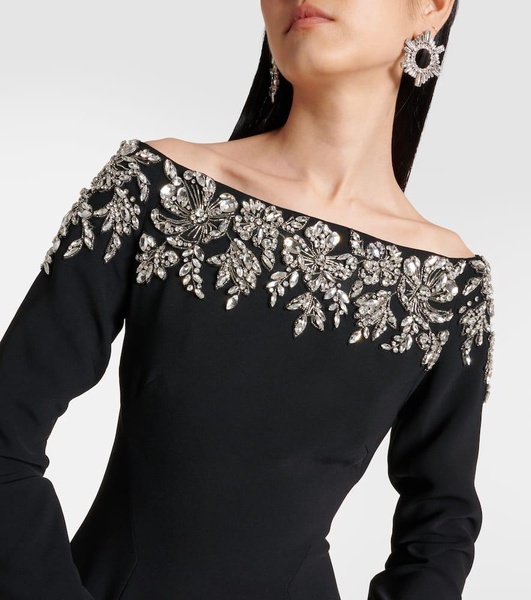 Rosabel off-shoulder beaded gown