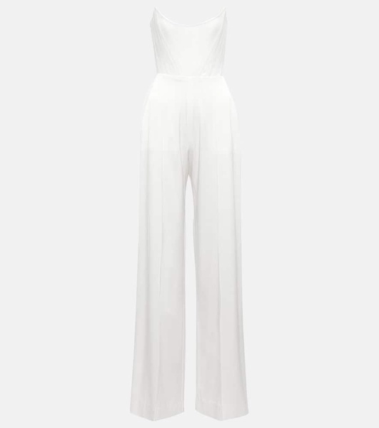 Bridal Slaine satin-crepe jumpsuit