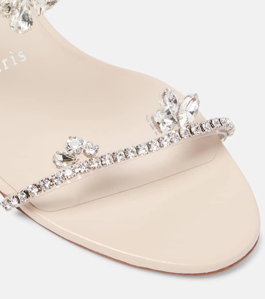 Just Queen 70 embellished leather mules