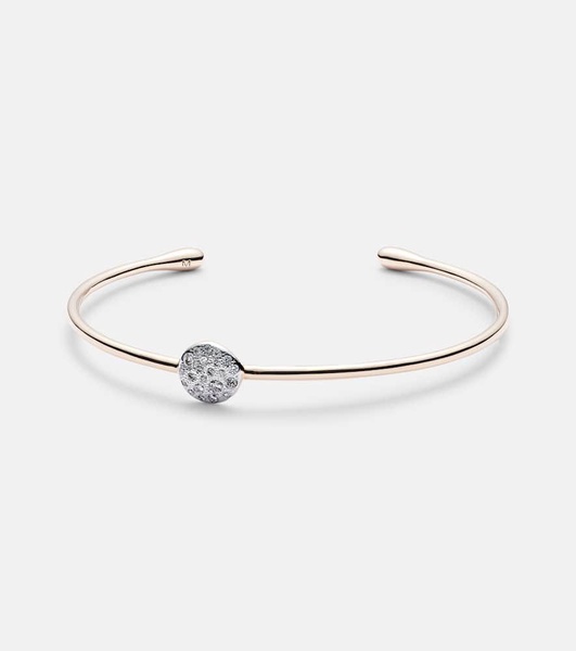 Sabbia 18kt rose gold bangle with diamonds