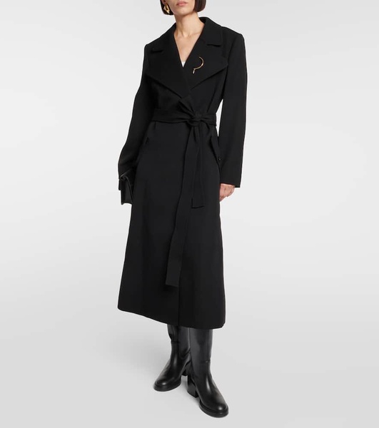 Double-breasted wool coat