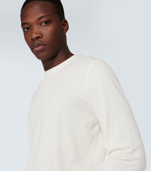 Cotton-blend jersey sweatshirt