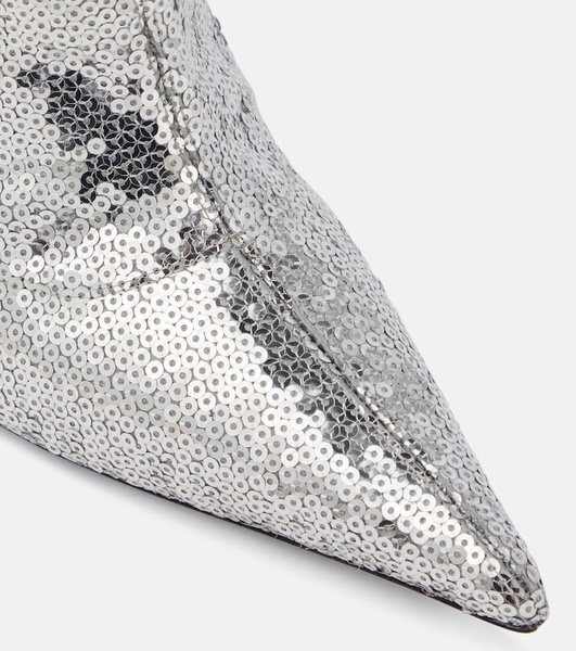 Sequined ankle boots