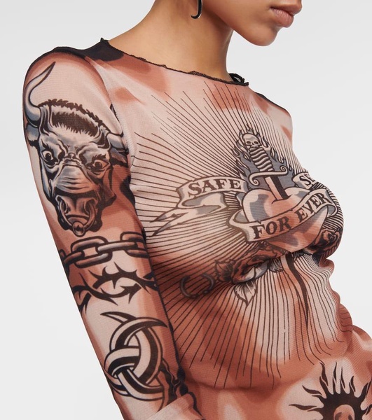 Tattoo Collection tulle top