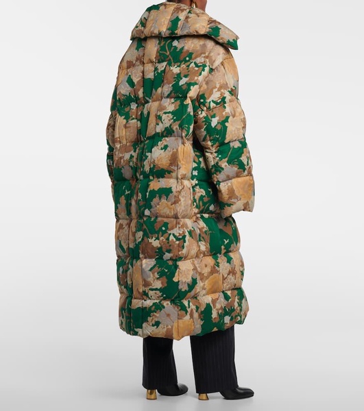 Floral quilted coat