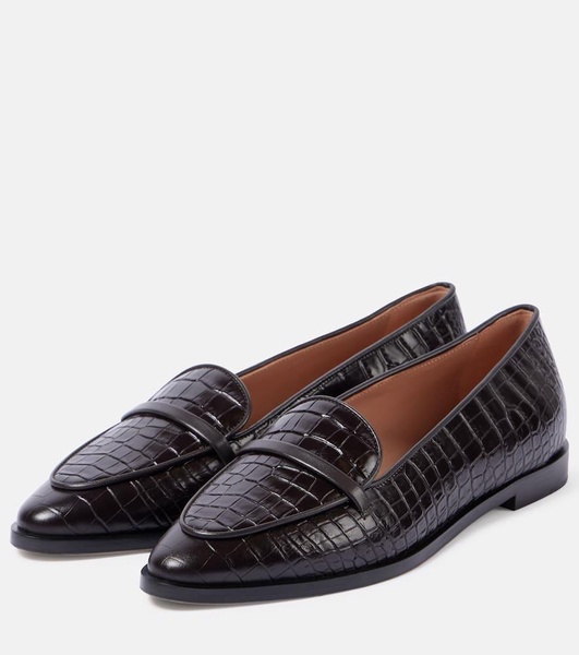 Barry embossed leather loafers