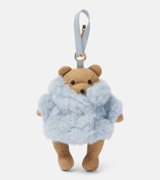 Teak teddy bag charm