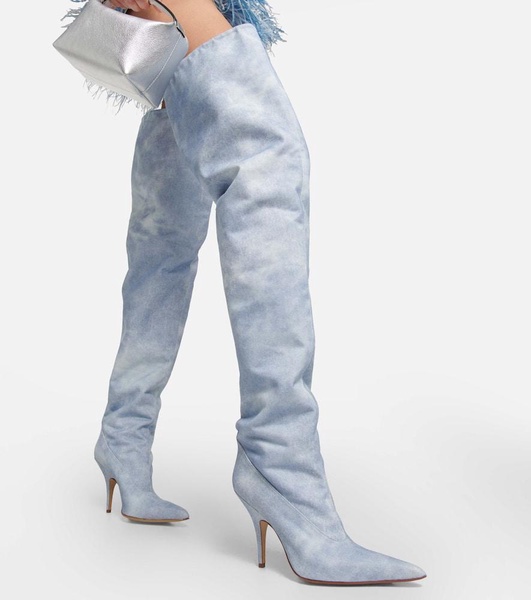 Gia 33 denim over-the-knee boots