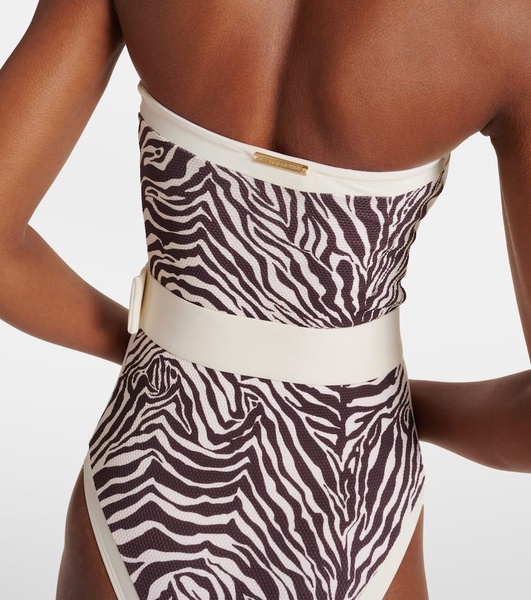 Whitney zebra-print swimsuit