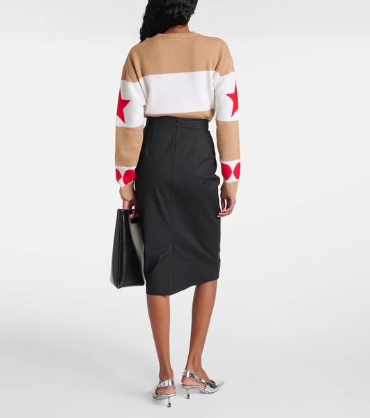 Eden cotton-blend pencil skirt