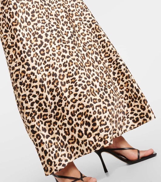 Kura leopard-print silk-blend maxi dress