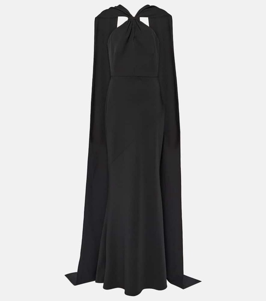 Lilien caped crepe gown