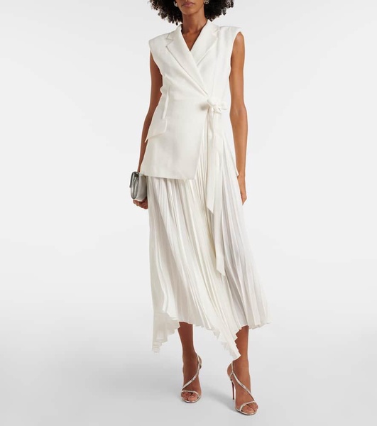 Helena pleated wrap dress