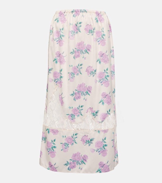 Fayette floral midi skirt