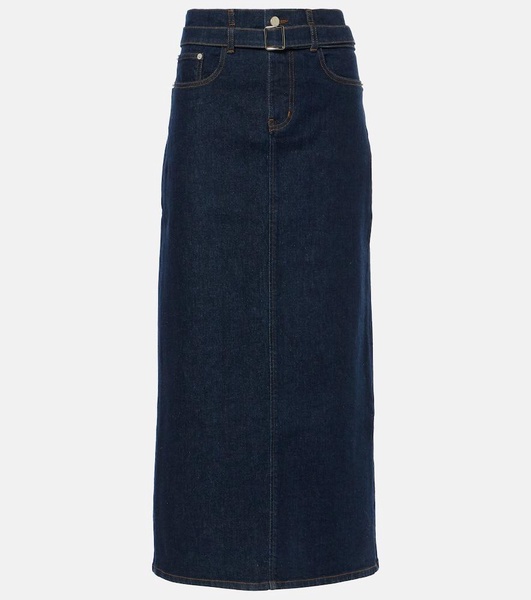 Calder denim midi skirt