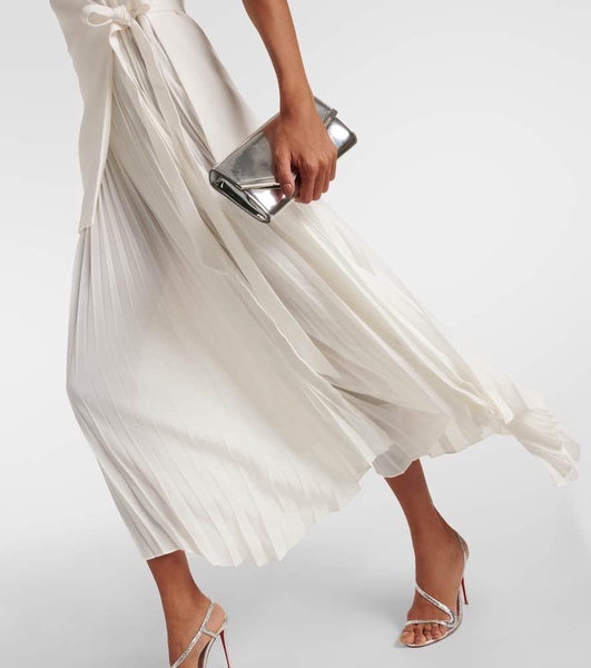 Helena pleated wrap dress