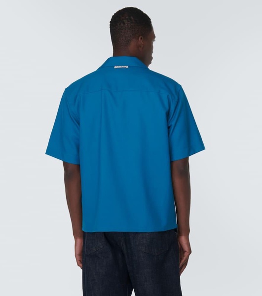 Virgin wool bowling shirt