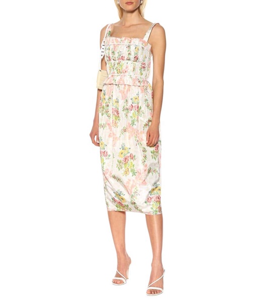 Palmira floral silk-blend dress