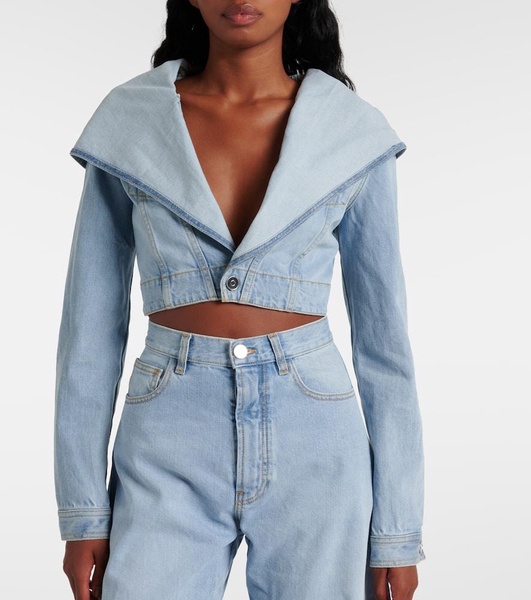 Cropped denim jacket