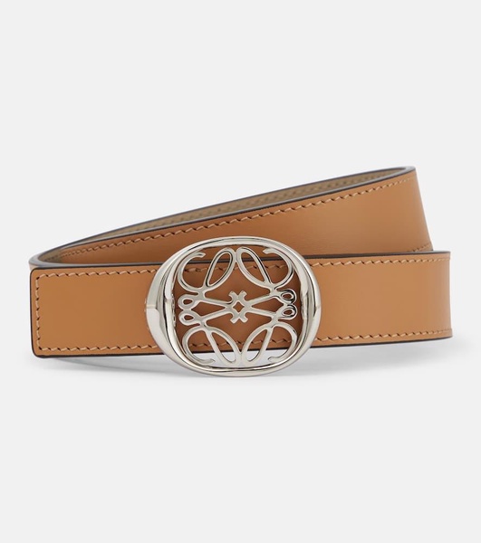 Anagram leather belt