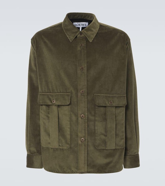 Cotton and cashmere corduroy overshirt