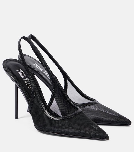 Lidia 105 mesh slingback pumps