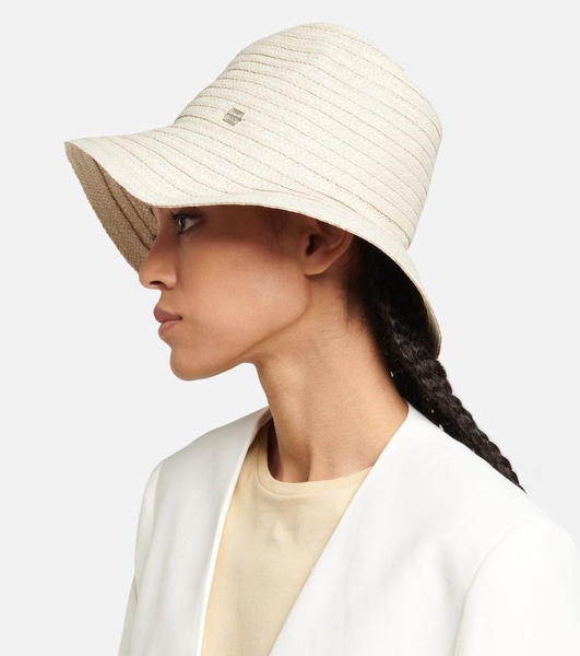 Raffia-effect panama hat