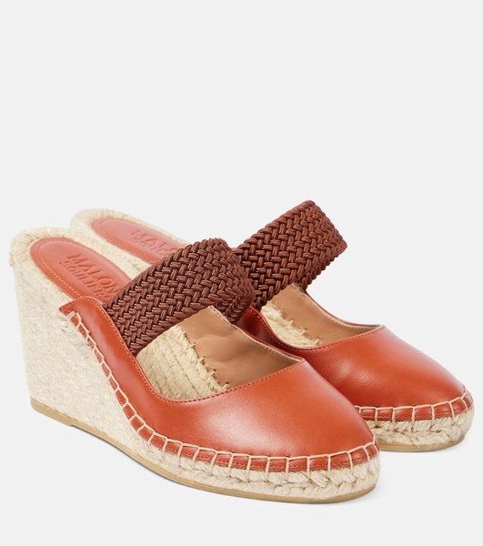 Siena 70 leather espadrille wedges