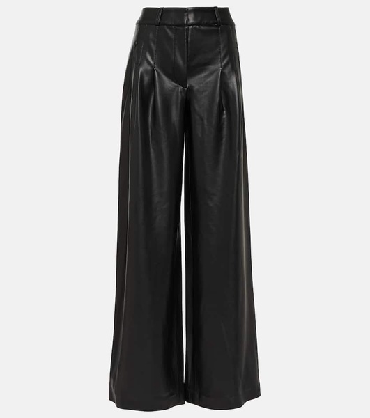 Rennert faux leather wide-leg pants